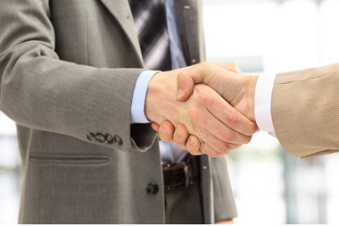 handshake isolated in office